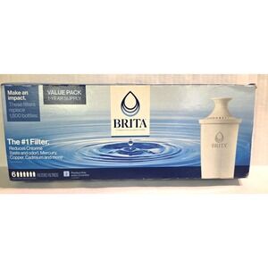 Brita Standard Replacement Filters 6-Pack  fits all Brita systems** Sealed